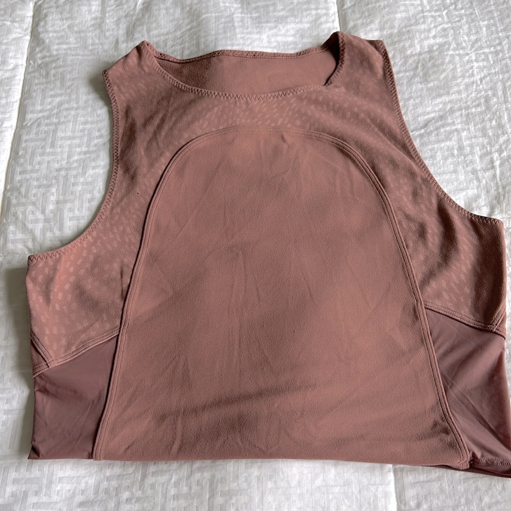 Lululemon Pink Crop Top (with mesh detail)